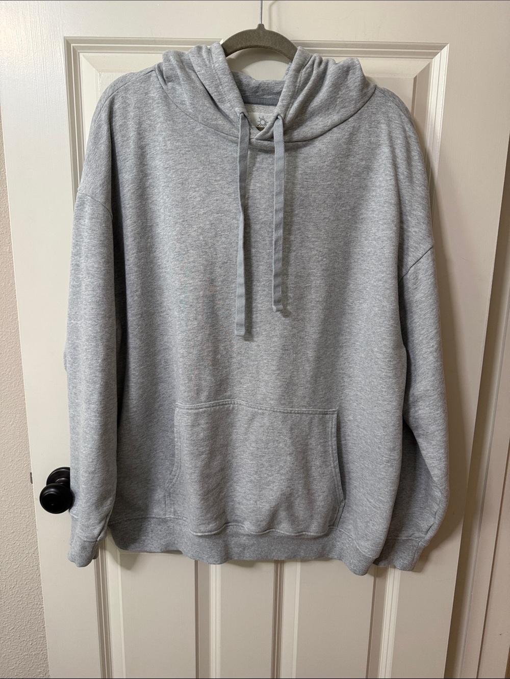 Women's Light Gray Oversized Pullover Hoodie - Cozy Everyday Sweatshirt